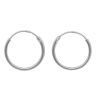 Silver Plain Hoop Earrings by Icesia