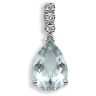 18ct White Gold Diamond-0.05ct Blue Topaz-2.28ct Pendant