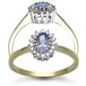 9ct Yellow Gold 0.12ct Diamond & Tanzanite Ring