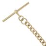 9ct Yellow Gold T-Bar Curb Bracelet 7.5"