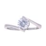 Silver Cubic Zirconia Twist Ring by Icesia