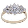 9ct Yellow Gold Cubic Zirconia Cluster Ring