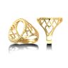 9ct Yellow Gold Full Sovereign Hearts Ring Mount