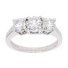 18ct White Gold 1.10ct Brilliant Cut Diamond Trilogy Ring