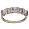 14ct Yellow Gold Cubic Zirconia Half Eternity Ring