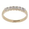 9ct Yellow Gold 0.33ct Brilliant Cut Diamond Half Eternity Ring