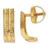 22ct Yellow Gold D Cut J Stud Earrings