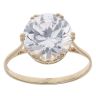 9ct Yellow Gold Cubic Zirconia Solitaire Ring