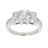 14ct White Gold 1.43ct Pie And Princess Cut Diamond Cluster Ring