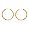 22ct Yellow Gold Faceted Dot Hoop Earrings