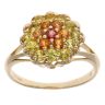 9ct Yellow Gold Multi Gemstone Cluster Ring