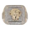 14ct Yellow Gold 1.00ct Brilliant Cut Diamond Medusa Signet Ring