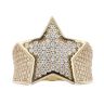 9ct Yellow Gold Cubic Zirconia Star Signet Ring