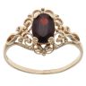 9ct Yellow Gold Garnet Solitaire Ring