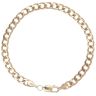 9ct Yellow Gold Plain Curb Bracelet 6.5"
