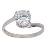 9ct White Gold Cubic Zirconia Single Stone Ring