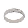 9ct White Gold Patterned Wedding Band 4mm