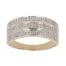 9ct Yellow 0.10ct Diamond Three Row Ring