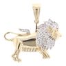 9ct Yellow Gold Cubic Zirconia Lion Pendant