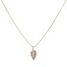9ct Yellow Gold 0.25ct Brilliant Cut Tinted Diamond Leaf Pendant and Chain 18"
