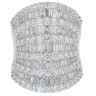 18ct White Gold 3.50ct Brilliant and Baguette Cut Diamond Fancy Ring