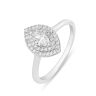 9ct White Gold 0.55ct Marquise Lab Grown Diamond Ring Lab Grown