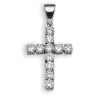18ct White Gold 1.50ct Claw Set Diamond Cross