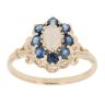 9ct Yellow Gold Opal and Sapphire Cluster Ring