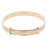14ct Yellow Gold Expanding Patterned Bangle