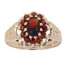 9ct Yellow Gold Garnet Cluster Ring
