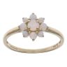 9ct Yellow Gold Opal Flower Cluster Ring