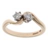 9ct Yellow Gold 0.30ct Brilliant Cut Diamond Two Stone Ring