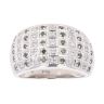 9ct White Gold 0.30ct Brilliant Cut Green And White Diamond Ring