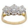 18ct Yellow Gold 1.50ct Brilliant Cut Diamond Trilogy Ring