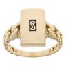14ct Yellow Gold Monaco Classic Plain Link Signet Ring