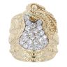 9ct yellow Gold Cubic Zirconia Saddle Ring
