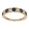 18ct Yellow Gold 0.30ct Brilliant Cut Diamond and Sapphire Ring