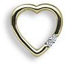 9ct Yellow Gold 0.01ct Diamond Heart Pendant