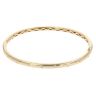 18ct Yellow Gold 0.10ct Brilliant Cut Diamond Fancy Hinged Bangle