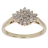 9ct Yellow Gold 0.25ct Brilliant Cut Diamond Cluster Ring