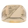 14ct Yellow Gold Patterned Signet Ring