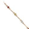 9ct Yellow Gold Multi Gemstone Bracelet 6.5"