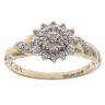 9ct Yellow Gold 0.25ct Brilliant Cut Diamond Cluster Ring