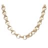 9ct Yellow Gold Patterned and Plain Belcher Chain 24"