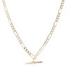 9ct Yellow Gold Figaro T-Bar Chain 24"