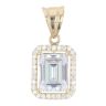14ct Yellow Gold Cubic Zirconia Fancy Pendant