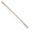 14ct Yellow Gold 10.00ct Brilliant And Baguette Cut Diamond Clusters Bracelet 8"