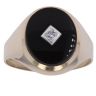 9ct Yellow Gold Cubic Zirconia Onyx Signet Ring