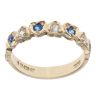 9ct Yellow Gold Created Sapphire And Cubic Zirconia Ring