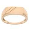 9ct Yellow And White Gold Stripe Signet Ring